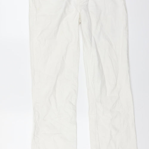 Fornarina Womens White   Straight Jeans Size 30 in L27 in - Distressed hem