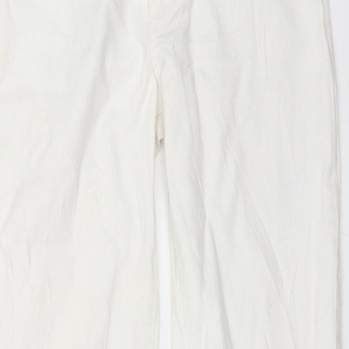Fornarina Womens White   Straight Jeans Size 30 in L27 in - Distressed hem