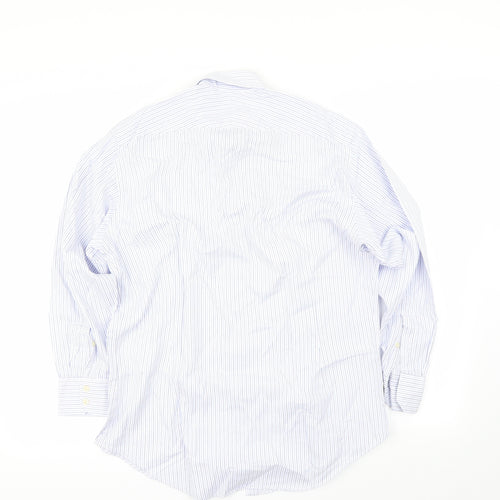 Hawes & Curtis Mens Blue Striped   Button-Up Size 34