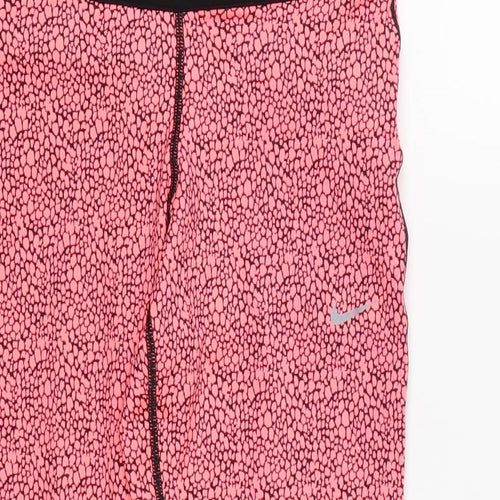 Nike Womens Pink Animal Print  Cropped Leggings Size S L21 in