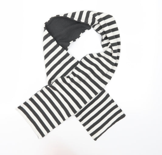 H&M Boys Grey Striped Knit Rectangle Scarf Scarf Size Regular