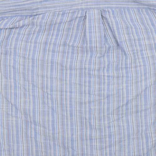Eddie Bauer Mens Blue Striped   Button-Up Size L