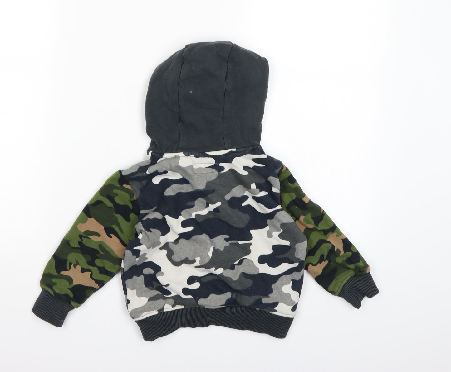 NEXT Boys Multicoloured Camouflage Jersey Pullover Hoodie Size 2-3 Years