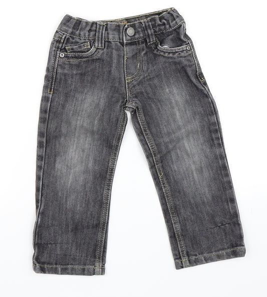 Primark Boys Black  Denim Straight Jeans Size 2-3 Years