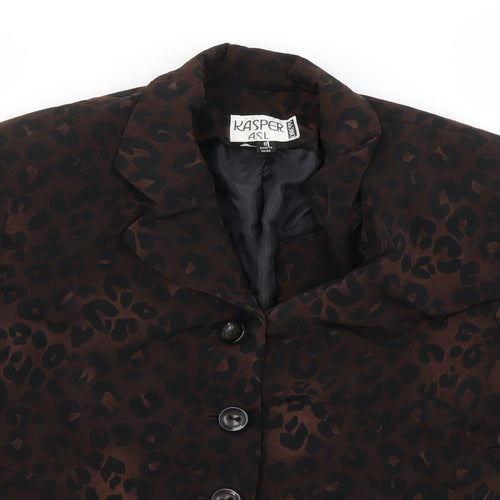 Kasper Womens Brown   Jacket Coat Size 8
