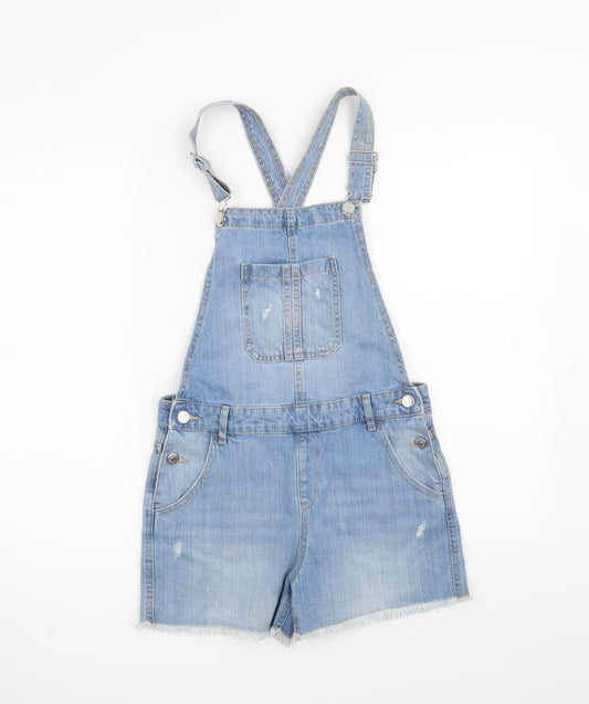 Denim & Co. Girls Blue   Dungaree One-Piece Size 11-12 Years
