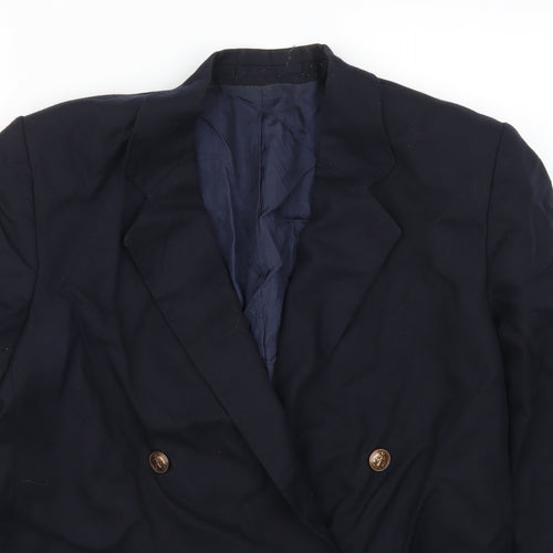 Basix Womens Blue   Jacket Suit Jacket Size 12