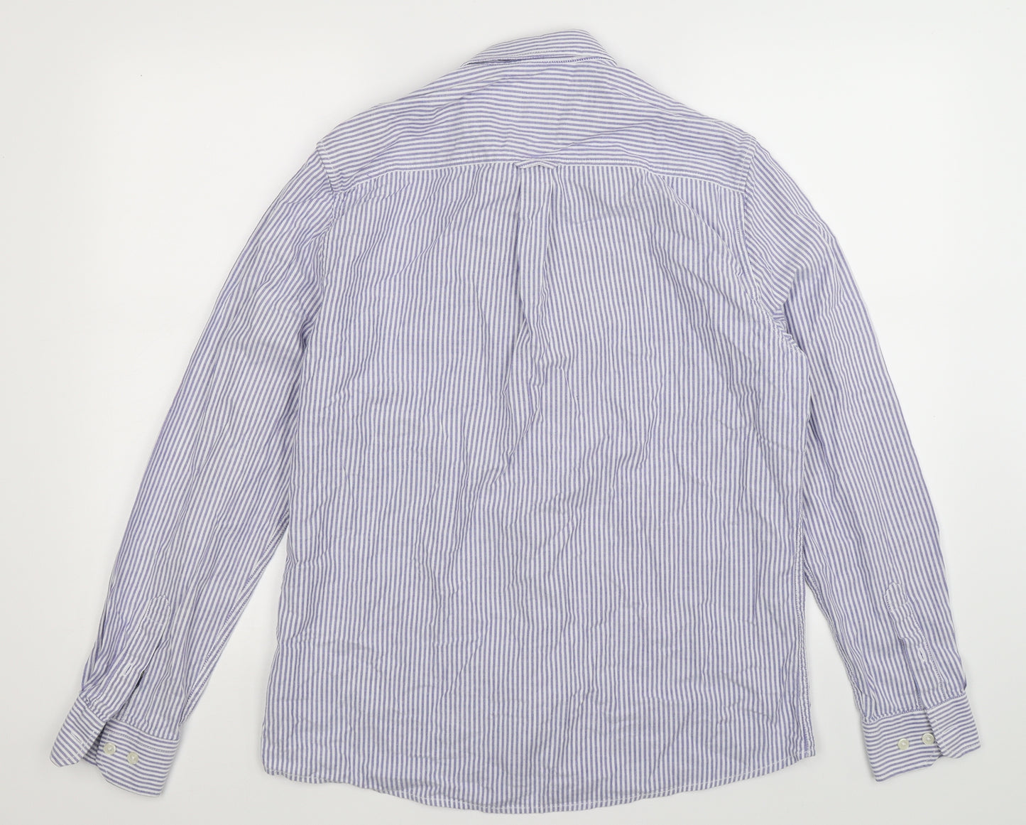 Burton Mens Purple Striped   Dress Shirt Size M