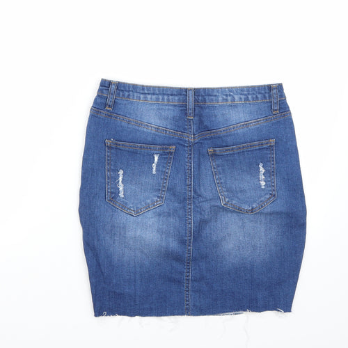 WAX JEAN Womens Blue   A-Line Skirt Size S  - `