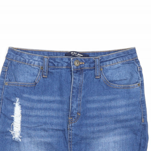 WAX JEAN Womens Blue   A-Line Skirt Size S  - `