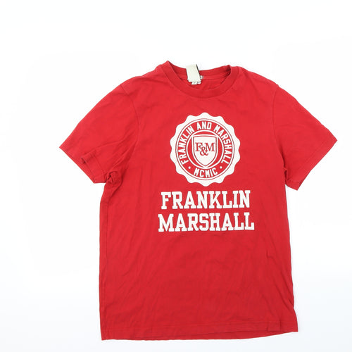 Franklin & Marshall Mens Red    T-Shirt Size S