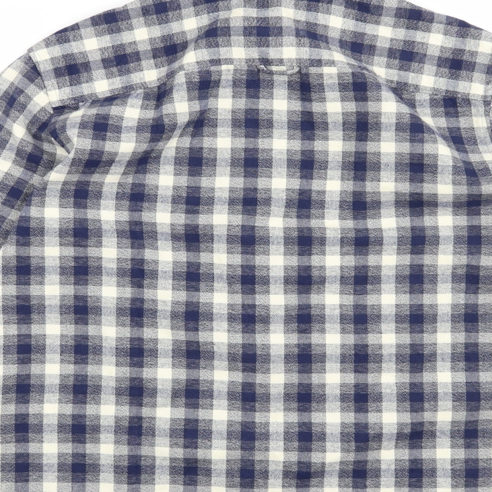 Selected Homme Mens Blue Check   Button-Up Size M
