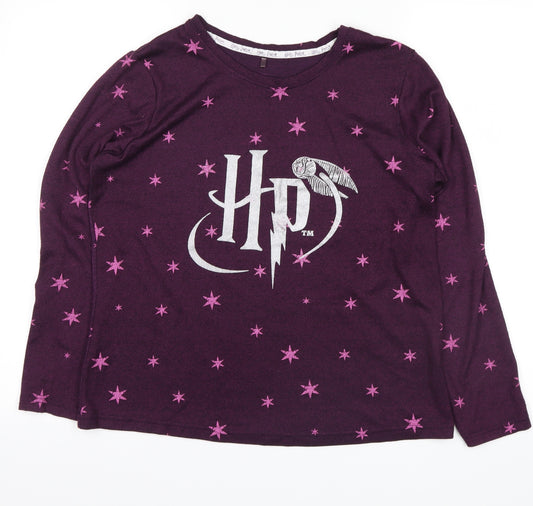 George Girls Purple   Top Pyjama Top Size 12-13 Years  - Harry Potter