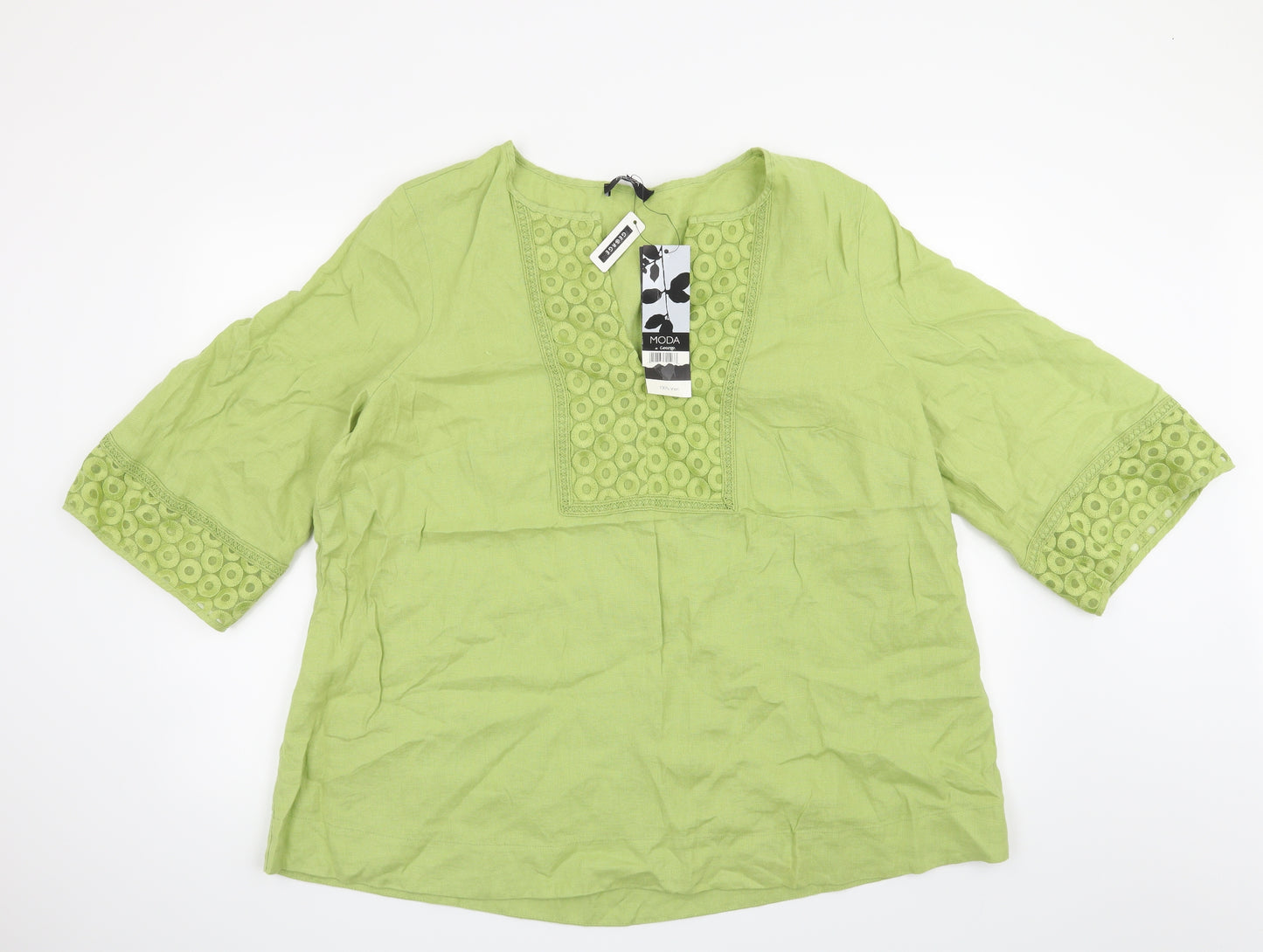 George Womens Green   Basic Blouse Size 24