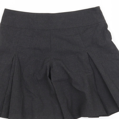 M&S Girls Grey   Pleated Skirt Size 8 Years