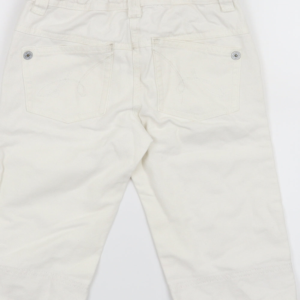 NEXT Girls White   Cropped Jeans Size 7 Years