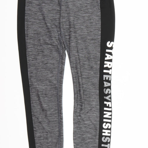 H&M Womens Grey   Pedal Pusher Leggings Size S L26 in