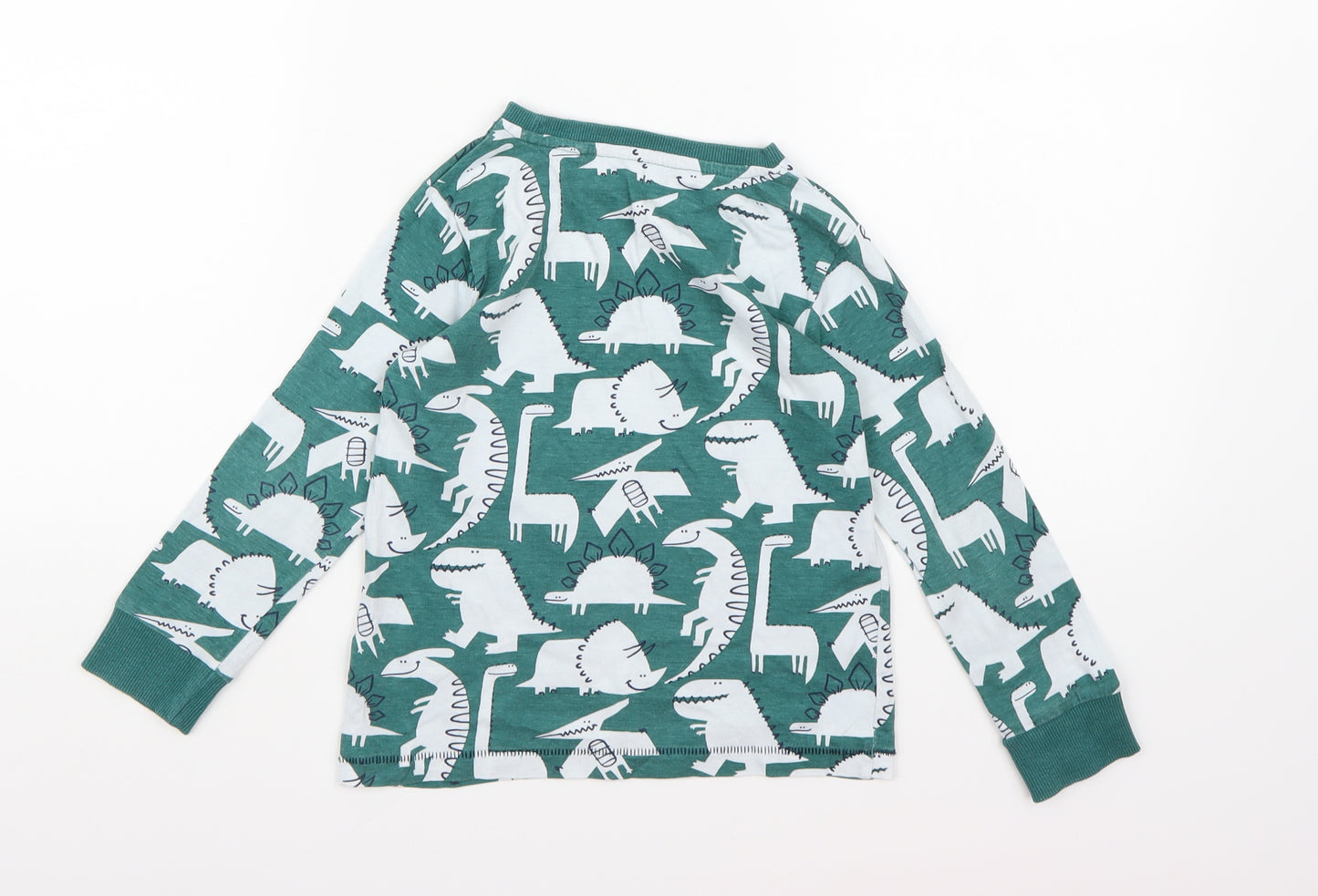 TU Boys Green   Basic T-Shirt Size 3-4 Years  - Dinosaur print