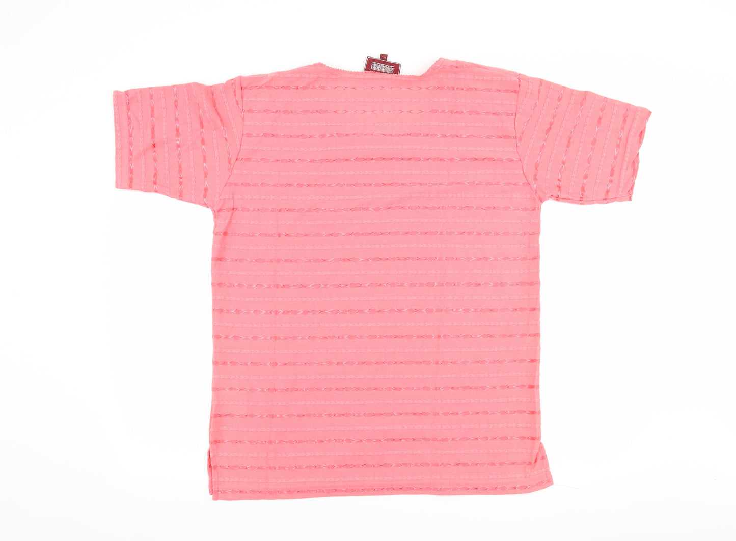 Icecube Womens Pink Striped  Basic T-Shirt Size M