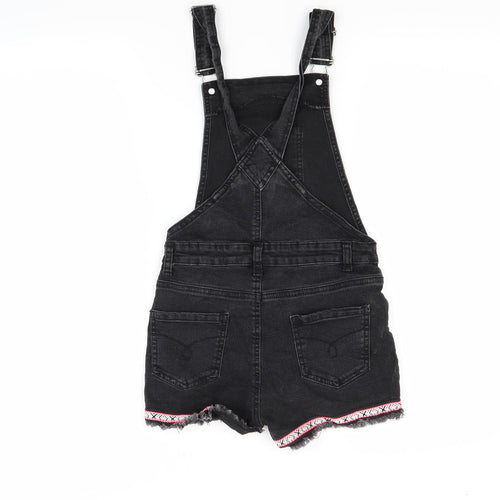 Primark Girls Black  Denim Shorts One-Piece Size 10 Years