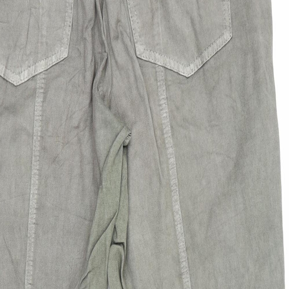 BiBA Womens Green  Denim Cropped Jeans Size 12 L22 in
