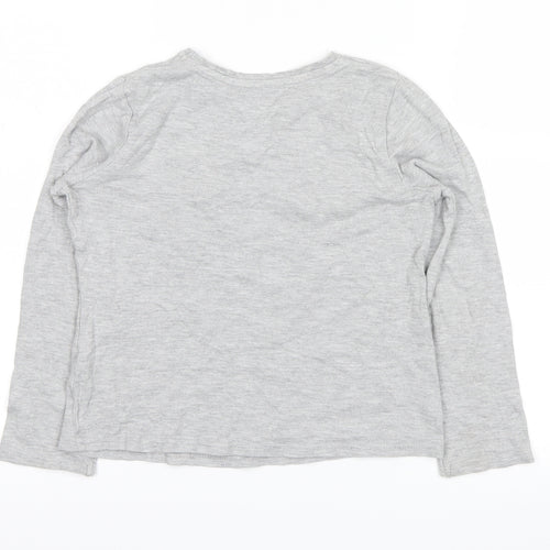 George Girls Grey   Top Pyjama Top Size 7-8 Years  - monster in the making