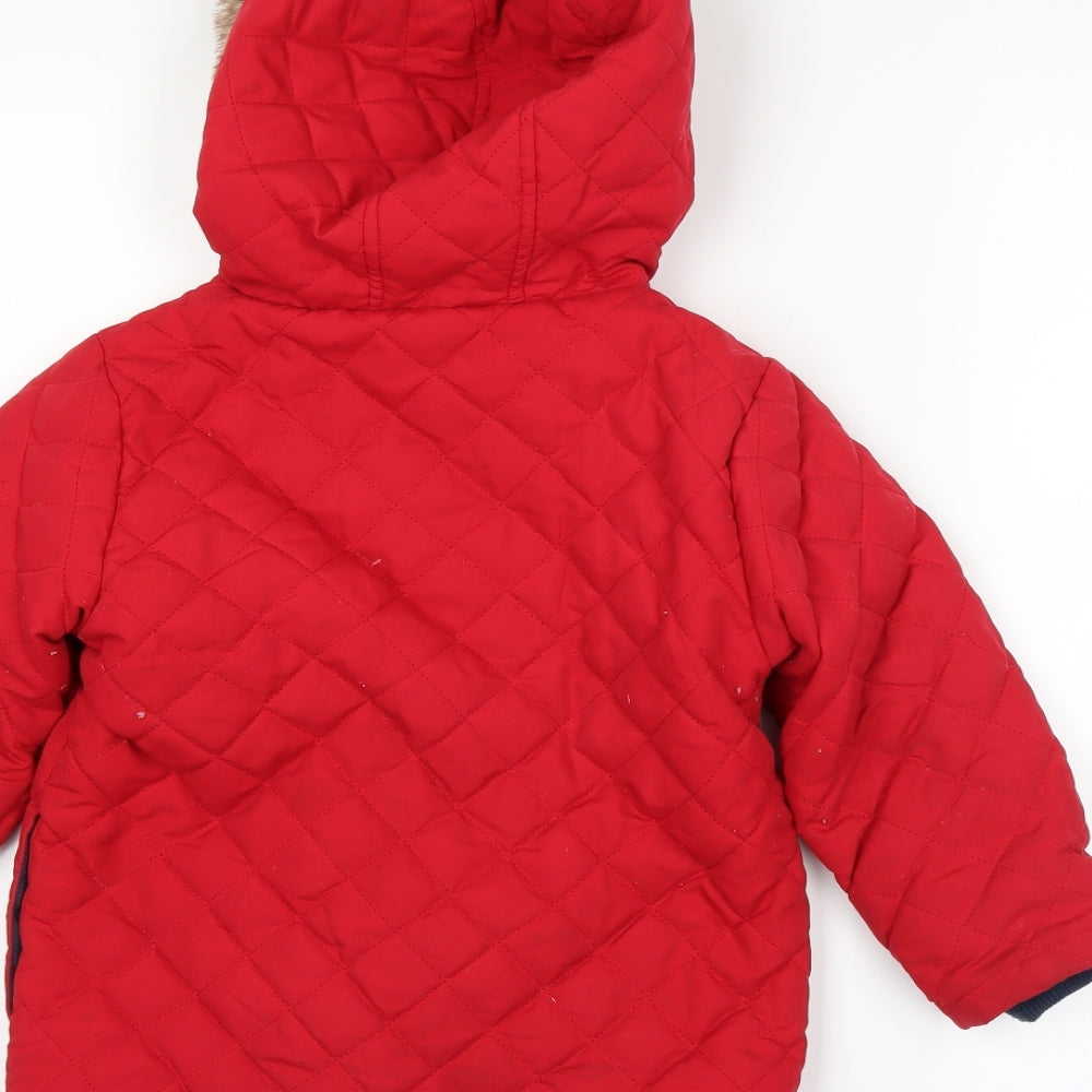 George Girls Red   Parka Coat Size S