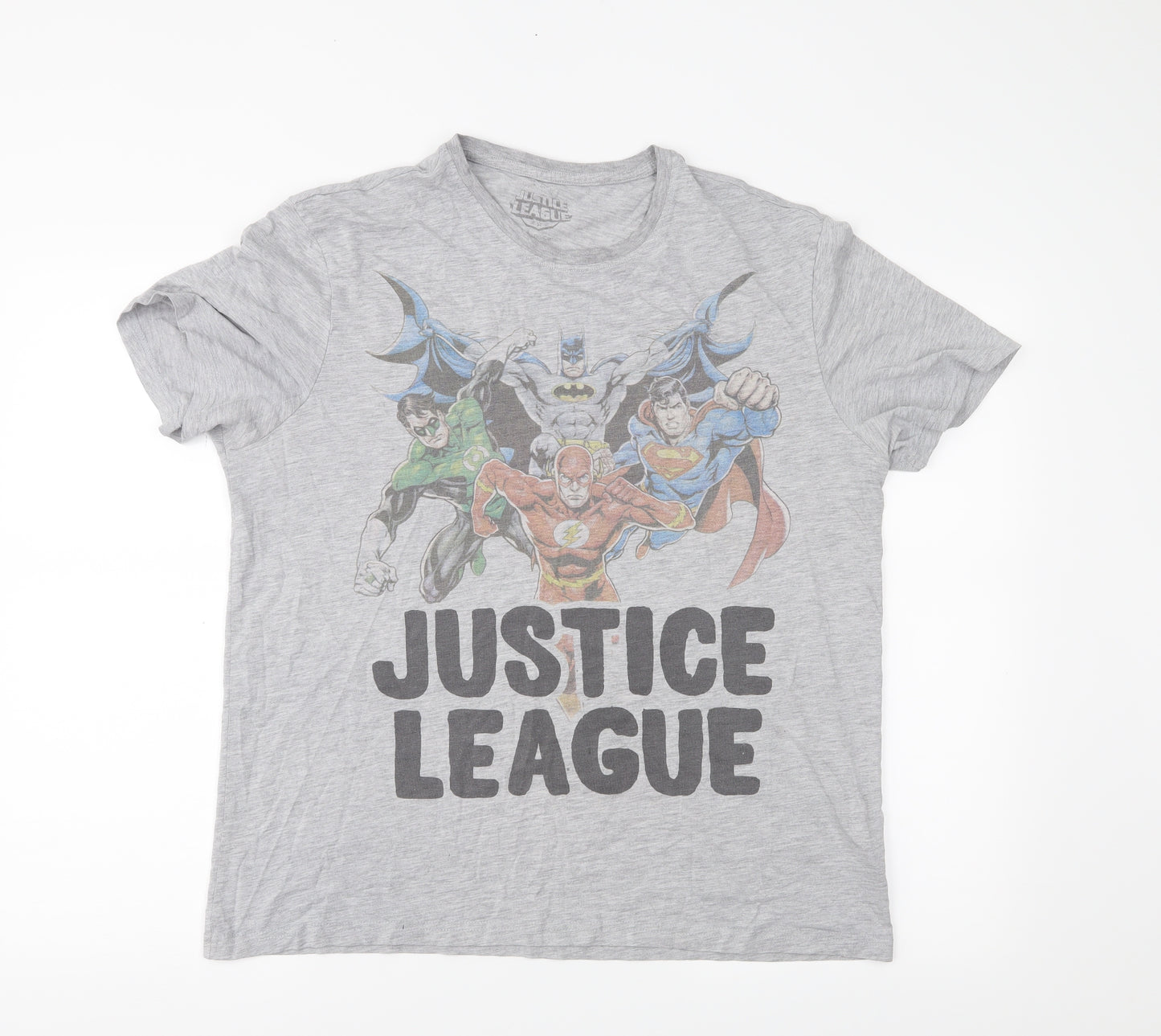Justice League Mens Grey    T-Shirt Size L