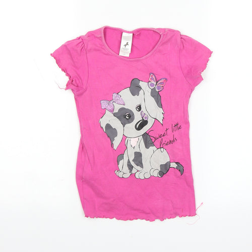 Palomino Girls Pink   Basic T-Shirt Size 7 Years