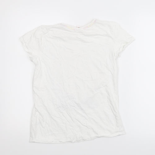 Emoji Girls White   Basic T-Shirt Size 12-13 Years