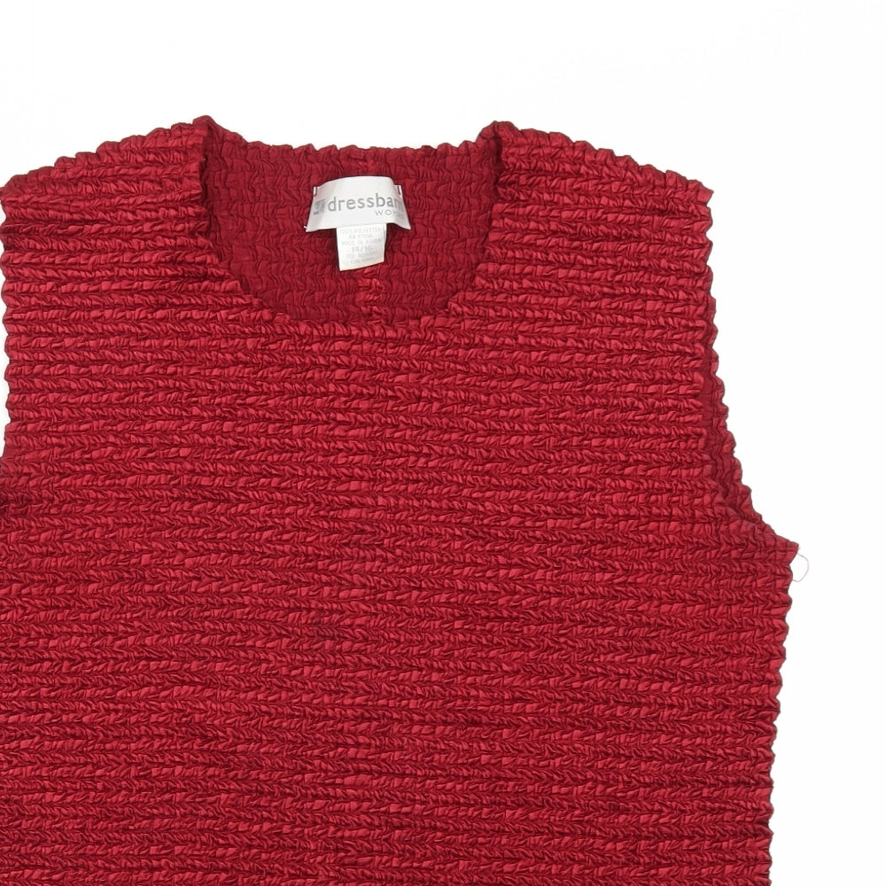 Dressbarn Womens Red   Basic T-Shirt Size 14