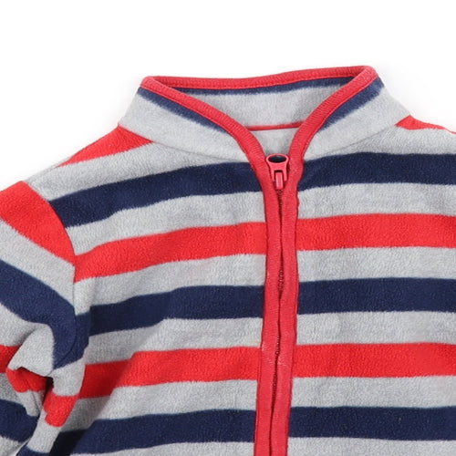 pre worn Boys Red Striped  Jacket  Size 2 Years