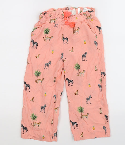 H&M Girls Pink Solid  Cami Pyjama Pants Size 6-7 Years
