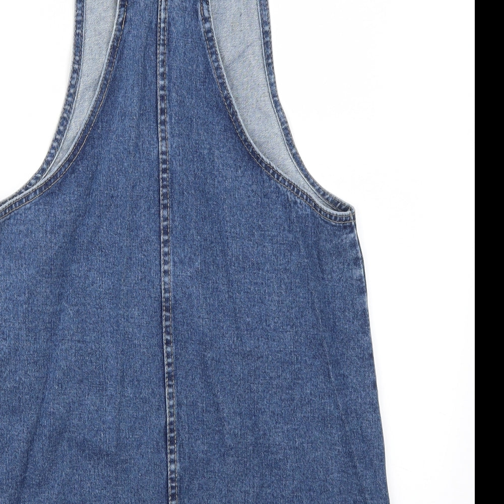 Denim Co Womens Blue Denim Pinafore Dungaree Dress Size 8