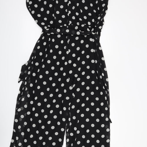 Simply Be Womens Black Polka Dot  Jumpsuit One-Piece Size 22