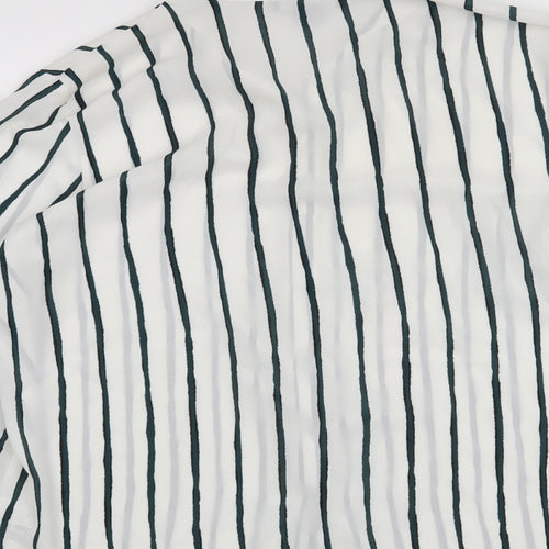 Primark Womens White Striped  Basic Blouse Size 16