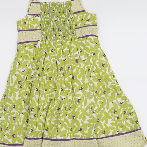 George Girls Green Floral  A-Line  Size 8-9 Years