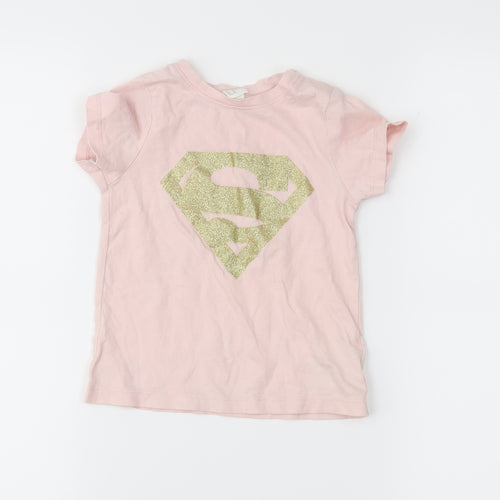 DC Girls Pink   Basic T-Shirt Size 12-18 Months