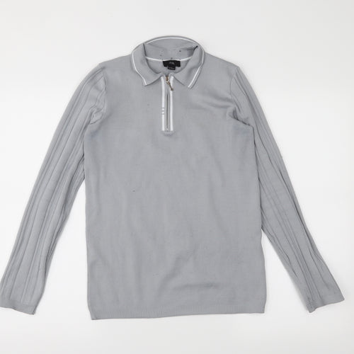 River Island Boys Grey   Pullover Polo Size 11-12 Years