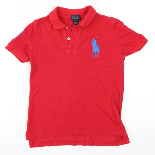 Ralph Lauren Boys Red   Basic Polo Size 6 Years