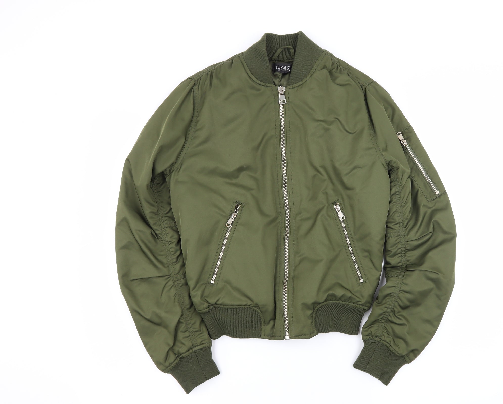 Topshop green clearance bomber jacket