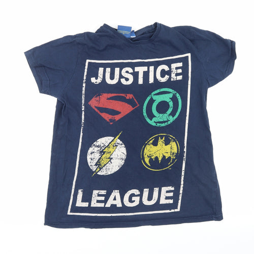 Justice League Mens Blue    T-Shirt Size M  - justice league