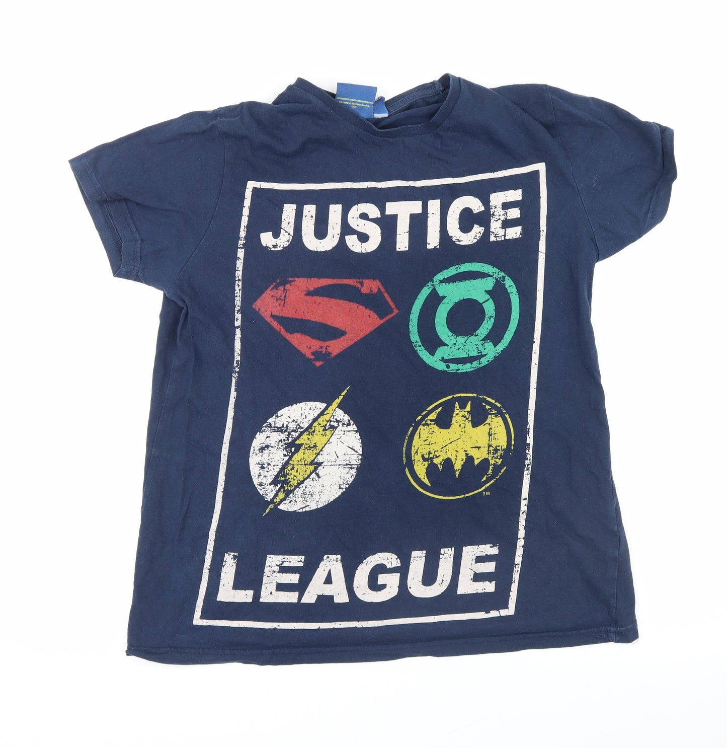 Justice League Mens Blue    T-Shirt Size M  - justice league