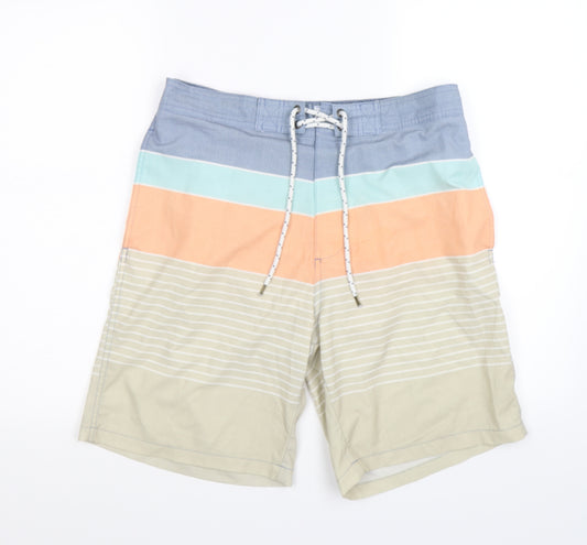 ACW85 Mens Multicoloured Striped  Sweat Shorts Size M - swim wear