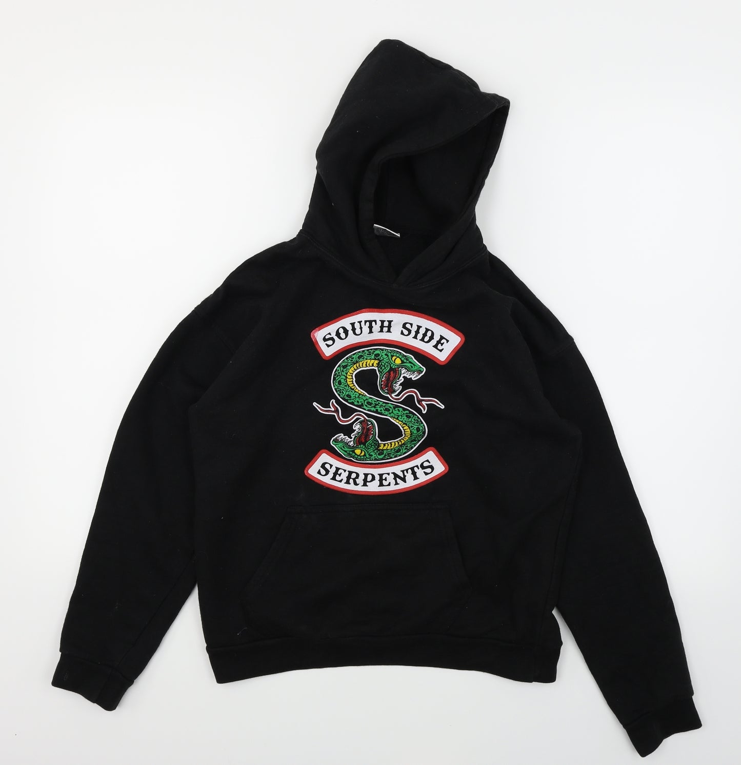 Stars & Stripes Girls Black   Pullover Hoodie Size 12-13 Years  - South Side Serpents