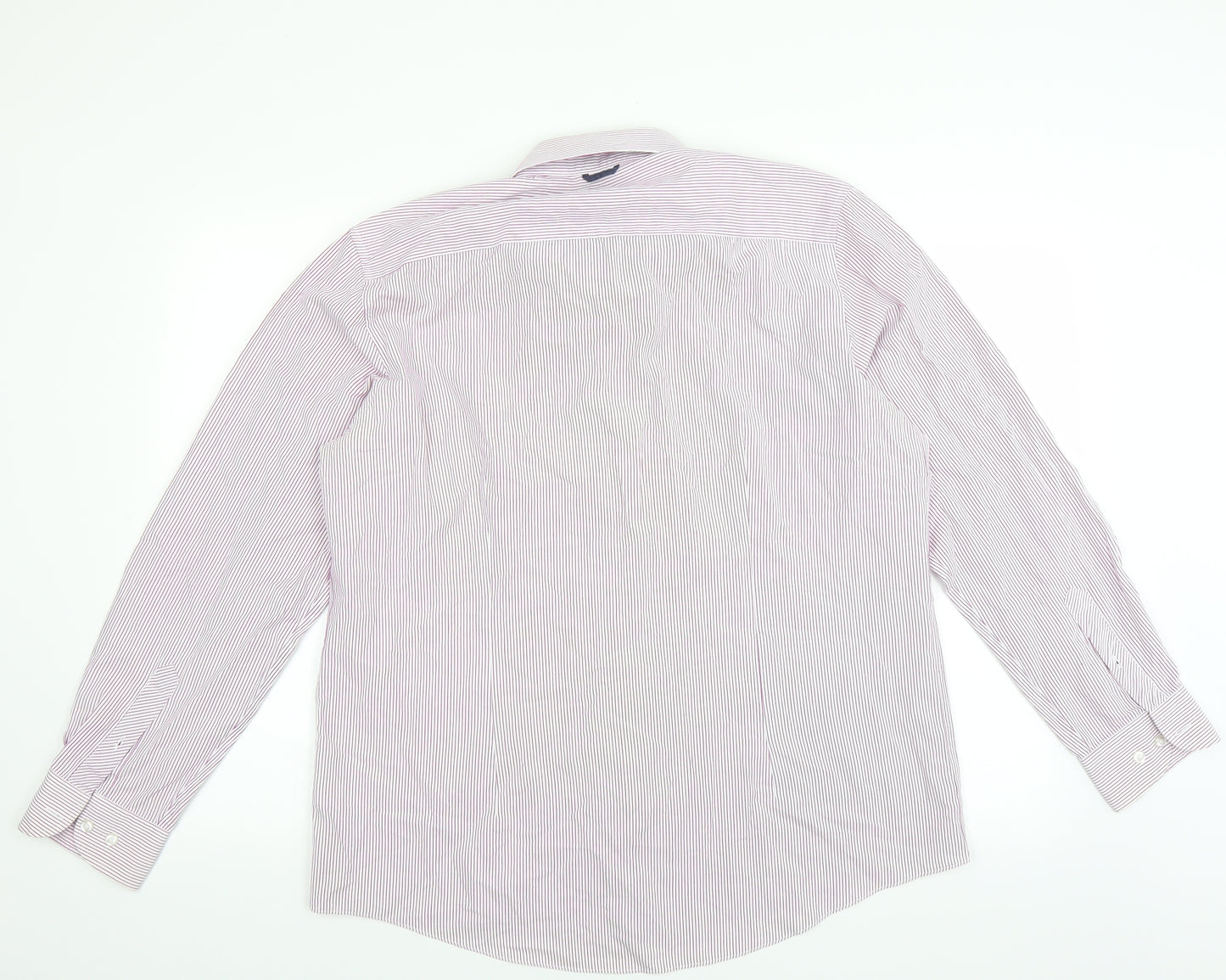 Burton Mens Purple Striped   Dress Shirt Size 16.5  - Tailored fit