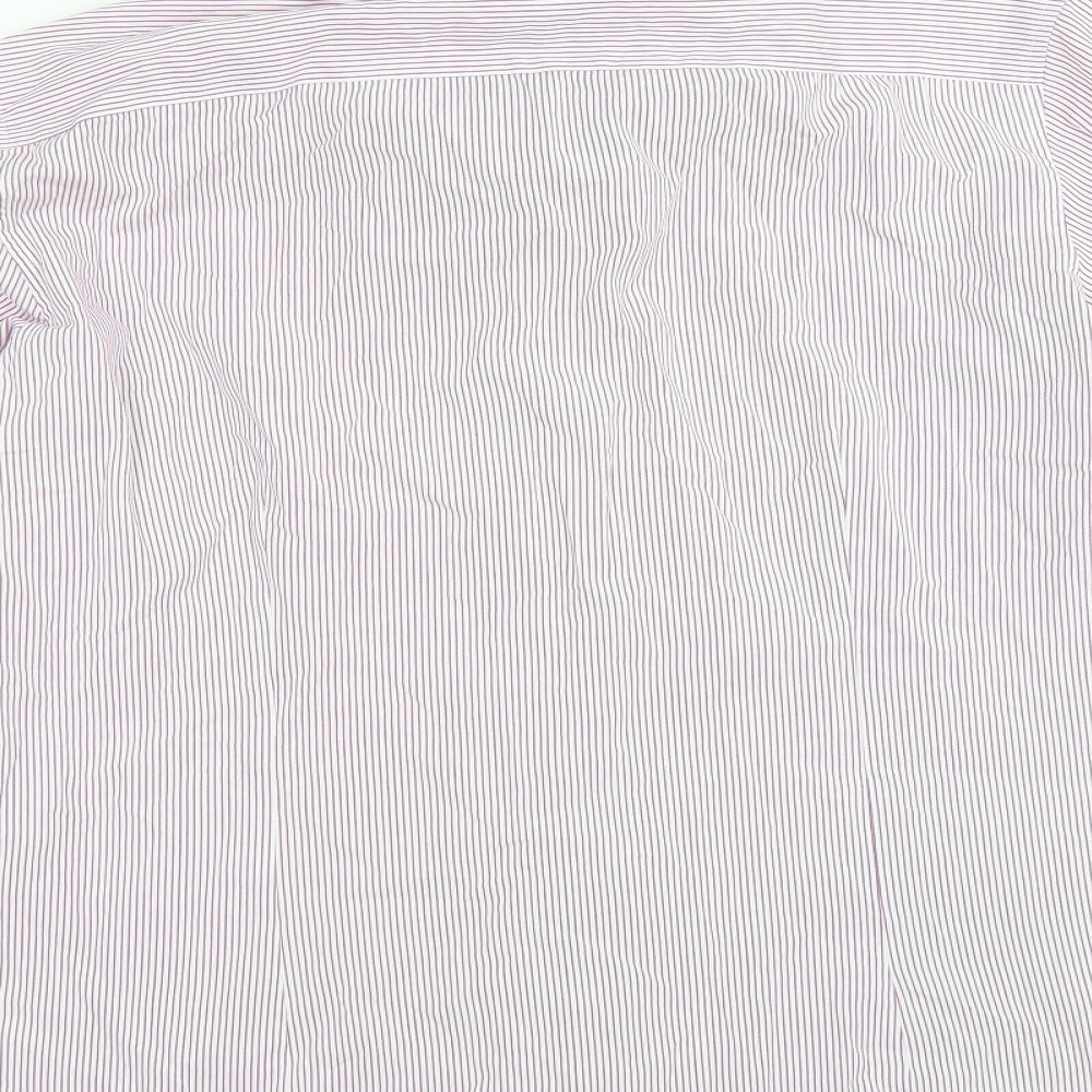 Burton Mens Purple Striped   Dress Shirt Size 16.5  - Tailored fit