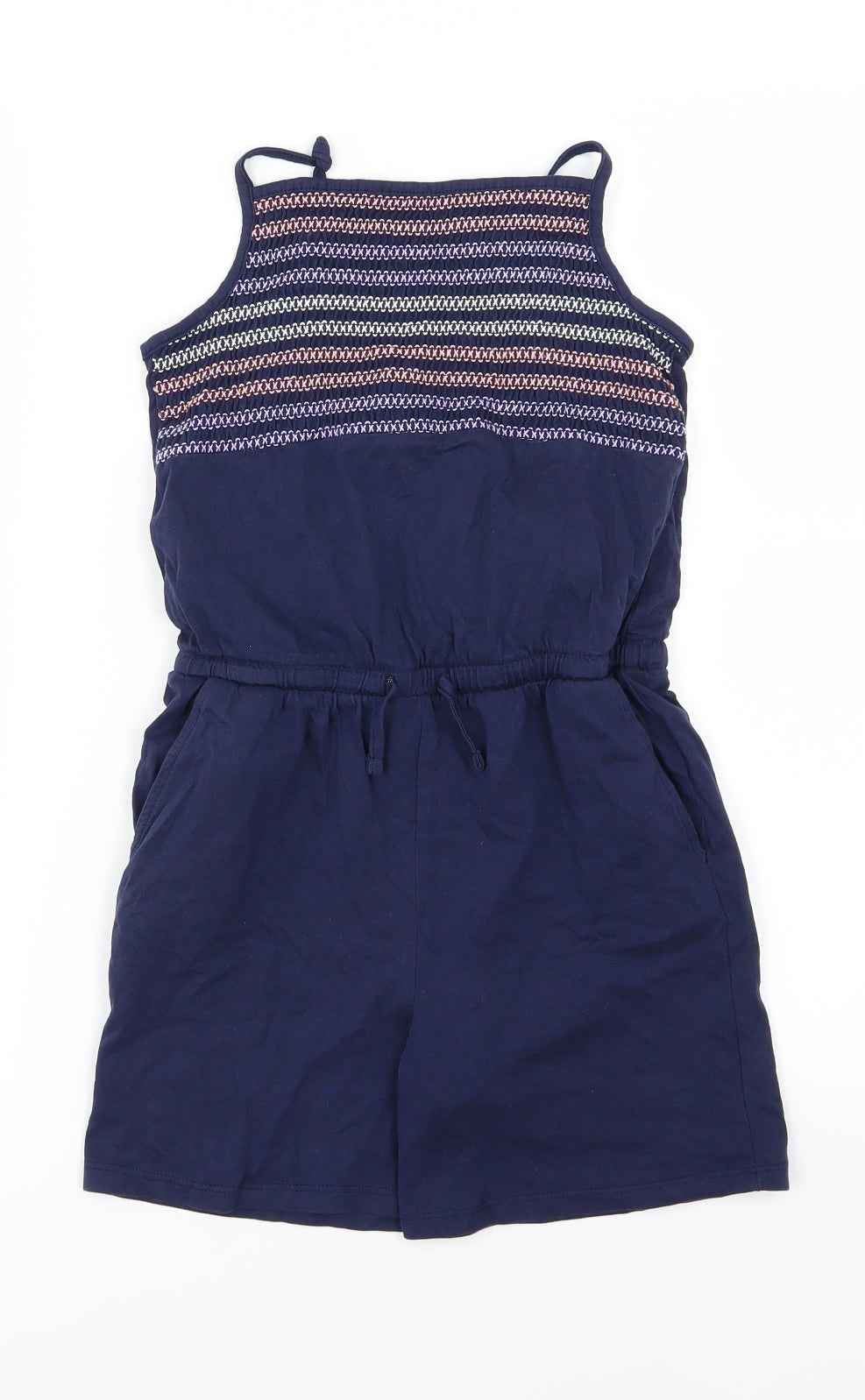 Gap Girls Blue Striped Jersey Playsuit One-Piece Size 8-9 Years