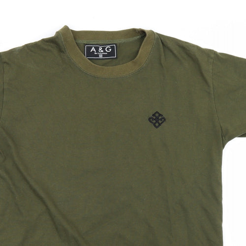 A&G  Mens Green    T-Shirt Size M