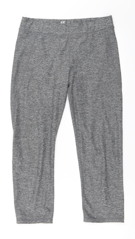 H&M Womens Grey   Cropped Leggings Size S L21 in